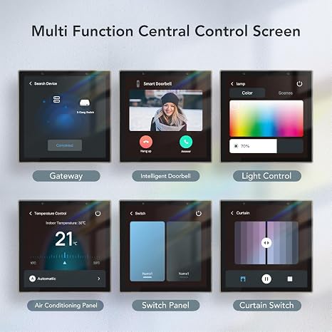 Tuya 4-Inch Smart Scene Wall Switch Touch Control Panel – Multi-Functional In-Wall Intelligent Gateway & Central Dashboard