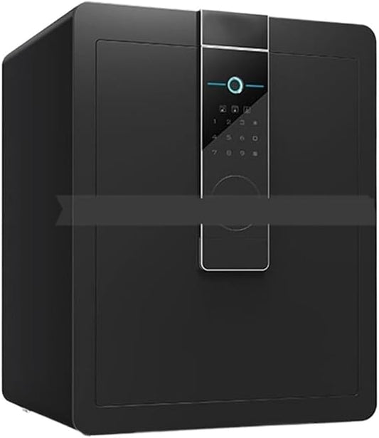 Smart Fingerprint Key Lock Box & Electronic Security Safe – 45cm Height Steel Intelligent Password Safety Box for Home & Office (Coffee Fingerprint)