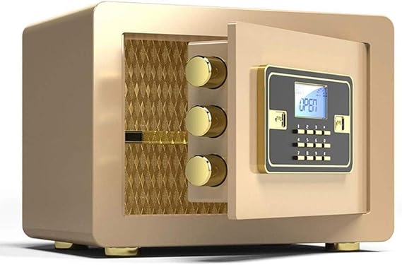 Fireproof & Waterproof Digital Security Safe – Biometric Fingerprint & Electronic Key Access Safety Box for Home & Office (35x30x30cm)
