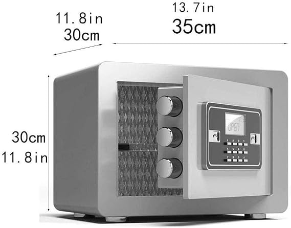Fireproof & Waterproof Digital Security Safe – Biometric Fingerprint & Electronic Key Access Safety Box for Home & Office (35x30x30cm)