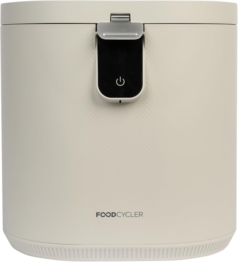 Food Cycler Eco 5 Electric Kitchen Waste Recycler – 5L Countertop Indoor Food Disposer & Odorless Composter Alternative (White)