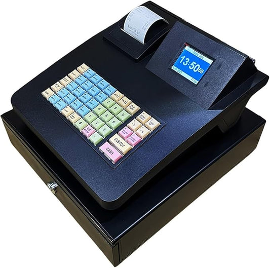 Electronic Cash Register with UV Counterfeit Currency Detector – Multi-Functional Commercial ECR for Fast Food, Convenience Stores, & Retail Shopping Malls