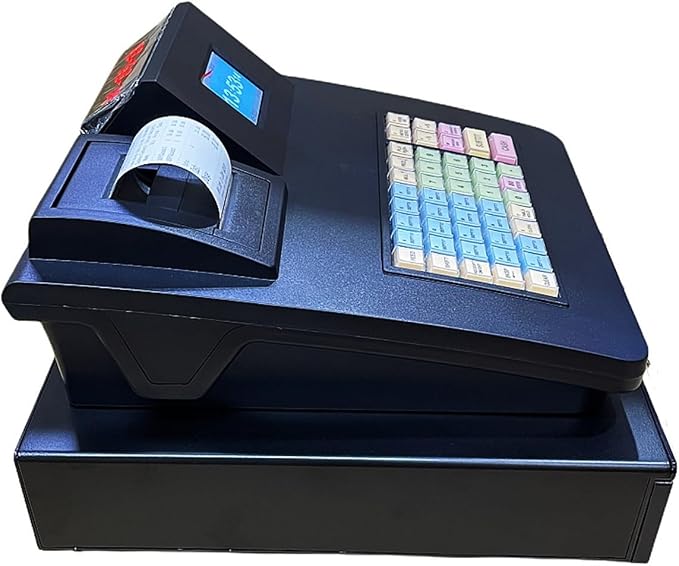 Electronic Cash Register with UV Counterfeit Currency Detector – Multi-Functional Commercial ECR for Fast Food, Convenience Stores, & Retail Shopping Malls