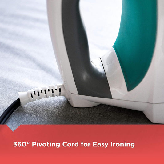 Compact Lightweight Steam Iron – 1200W Smart Steam Technology with Anti-Drip Design – Teal